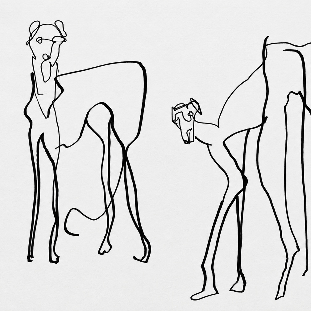 Guardianes del alba, obra original de Xavier Cáceres